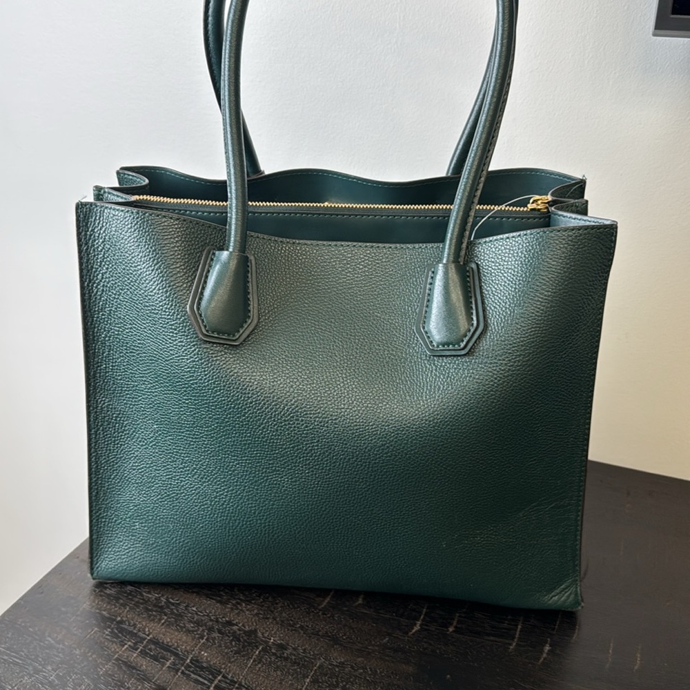 Michael Kors Extra Large Dark Atlantic Green leather tote bag - Picture 6 of 12